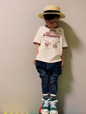 「アイテム（ラッピングキット）」を使った、HeROさん（キッズ・110cm）の春コーディネート
