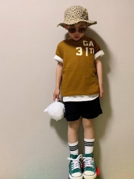 「アイテム（ラッピングキット）」を使った、HeROさん（キッズ・110cm）の春コーディネート