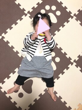 「アイテム（スカート）」を使った、nenene ⋆*✩⑅◡̈⃝*さん（キッズ・80cm）の秋コーディネート
