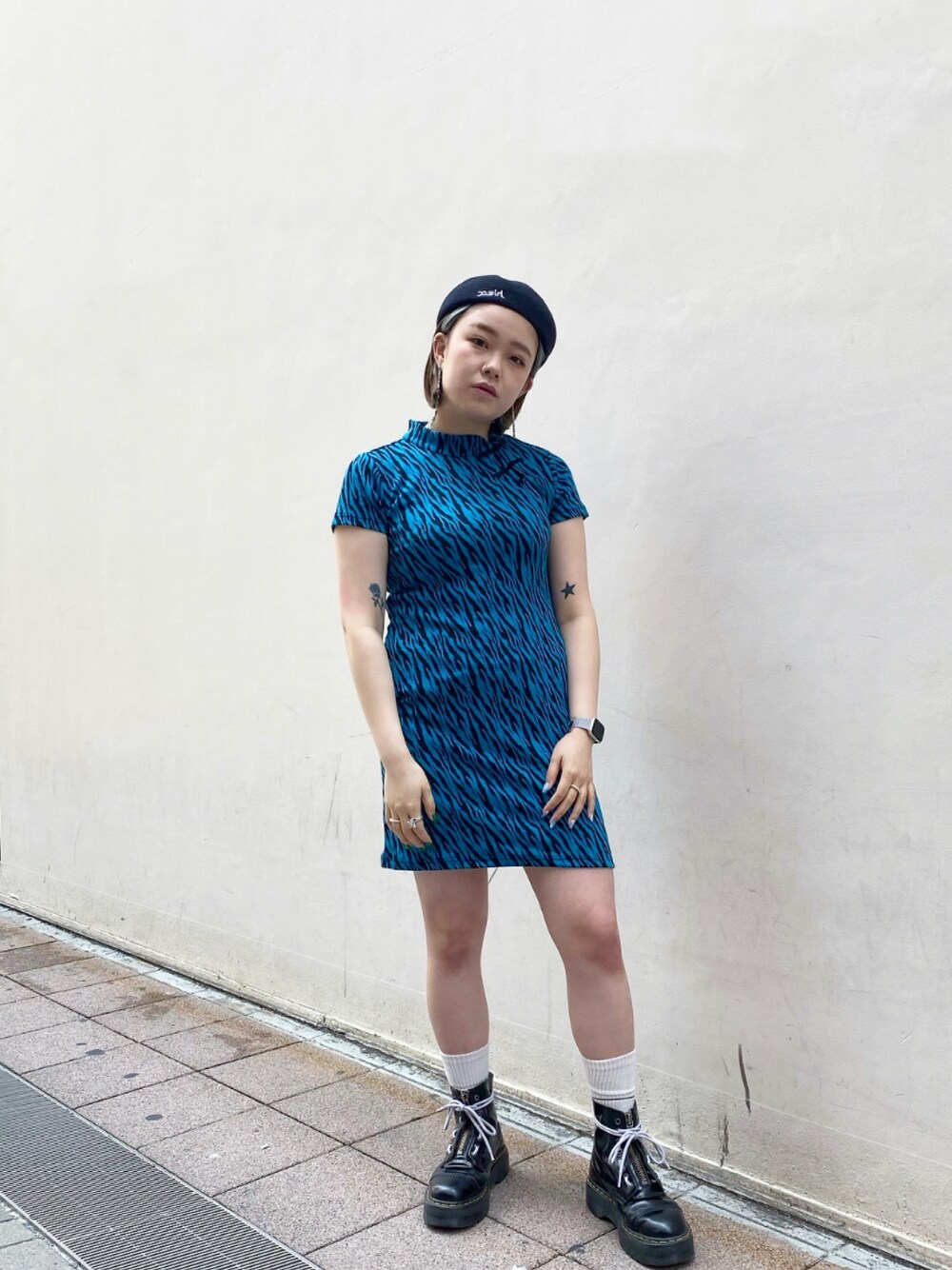 X-girl ゼブラ ジャガード ドレス X-girl（エックスガール）の「ZEBRA JACQUARD DRESS（ワンピース