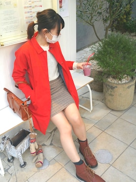 「ハニーズ」｜「アイテム（その他アウター）」を使った、御無沙汰流星群さん（レディース・158cm）の春コーディネート