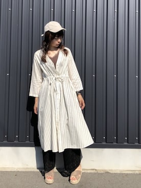 「Petit fleur（プチフルール）のアイテム」を使った、yokoyama_yuuuさん（レディース・173cm）の夏コーディネート