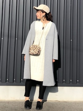 「スキニー」｜「アイテム（ノーカラージャケット）」を使った、yokoyama_yuuuさん（レディース・173cm）の秋コーディネート