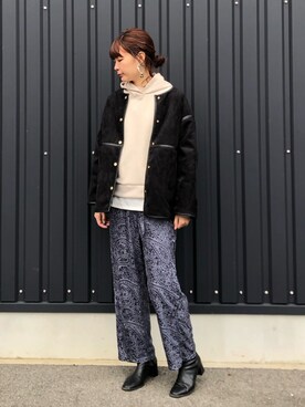 「ELENCARE DUE（エレンカーレデュエ）のアイテム（その他アウター）」を使った、yokoyama_yuuuさん（レディース・173cm）の冬コーディネート