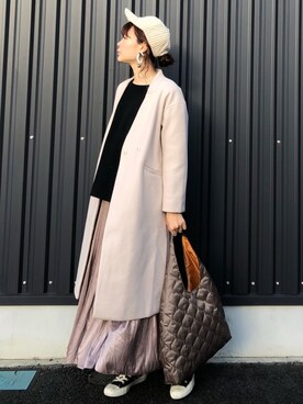 「ELENCARE DUE（エレンカーレデュエ）のアイテム（その他アウター）」を使った、yokoyama_yuuuさん（レディース・173cm）の冬コーディネート
