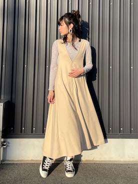 「SLURR（スラ―）のアイテム」を使った、yokoyama_yuuuさん（レディース・173cm）の冬コーディネート