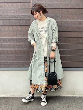 「Green　Parks（グリーンパークス）のアイテム（ネックレス）」を使った、yokoyama_yuuuさん（レディース・173cm）の冬コーディネート