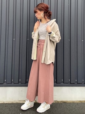 「SLURR（スラ―）のアイテム（ジャケット/アウター）」を使った、yokoyama_yuuuさん（レディース・173cm）の春コーディネート