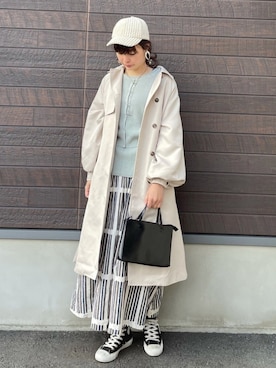 「セットアイテム」｜「アイテム（トレンチコート）」を使った、yokoyama_yuuuさん（レディース・173cm）の春コーディネート