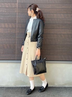 「Green　Parks（グリーンパークス）のアイテム（ブルゾン）」を使った、yokoyama_yuuuさん（レディース・173cm）の春コーディネート