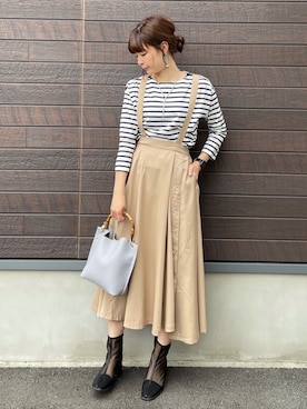 「minia（ミニア）のアイテム」を使った、yokoyama_yuuuさん（レディース・173cm）の春コーディネート