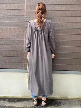 「ベルトサンダル」｜「アイテム（ワンピース/ドレス）」を使った、yokoyama_yuuuさん（レディース・173cm）の春コーディネート