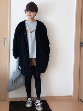 「selectshop moca（セレクトショップモカ）のアイテム」を使った、maikoroさん（レディース・158cm）の冬コーディネート