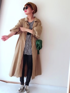 「selectshop moca（セレクトショップモカ）のアイテム」を使った、maikoroさん（レディース・158cm）の春コーディネート