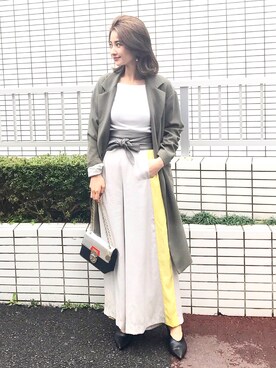 「ドラフトラグナムーン」｜中瀬古ゆきなさん（レディース・165cm）の春コーディネート