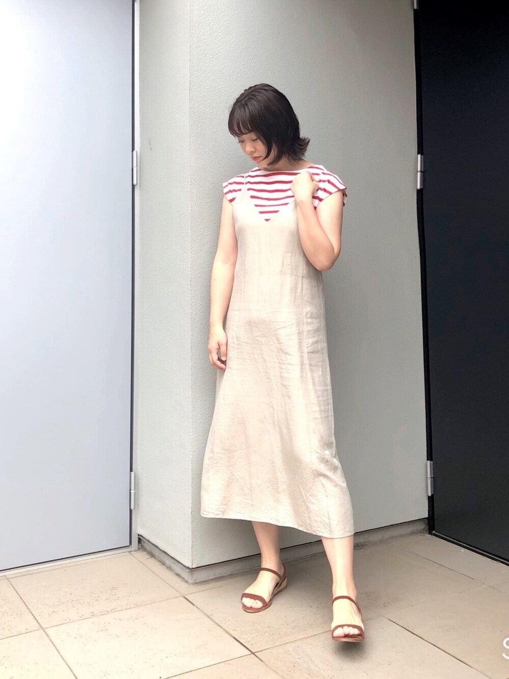 IENA（イエナ）の「ボーダーフレンチスリーブTシャツ◇（Tシャツ