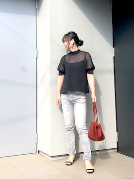 「haunt（ハウント）のアイテム」を使った、kumikoさん（レディース・165cm）の夏コーディネート