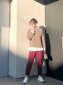 IENA（イエナ）の「ウールカシミヤ畦ホールプルオーバー◇（ニット