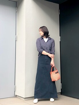 「HANES（ヘインズ）の【Hanes FOR BIOTOP】Sleeveless T-Shirts（Tシャツ/カットソー）」を使った、kumikoさん（レディース・165cm）の春コーディネート
