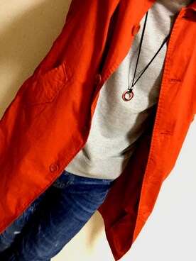 「URBAN RESEARCH Sonny Label（アーバンリサーチサニーレーベル）のアイテム（ステンカラーコート）」を使った、CLさん（メンズ・166cm）の冬コーディネート