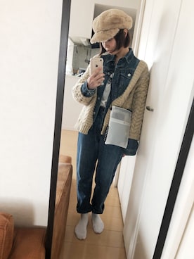 「me（ミイ）のアイテム（バッグ）」を使った、funky fruitsさん（レディース・153cm）の冬コーディネート