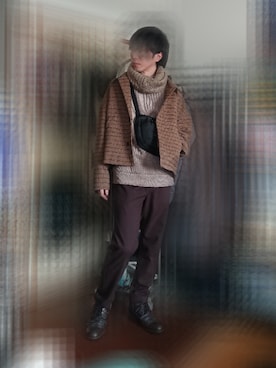 「リドム」｜「アイテム（ブルゾン）」を使った、フリフリさん（メンズ・167cm）の冬コーディネート