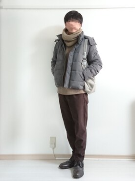 「improves（インプローブス）のアイテム（ダウンジャケット/コート）」を使った、フリフリさん（メンズ・167cm）の冬コーディネート