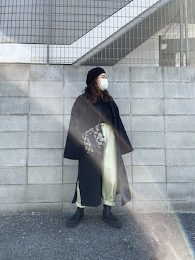 「153cm」｜「アイテム（ダウンジャケット/コート）」を使った、sakuryanさん（レディース・153cm）の春コーディネート