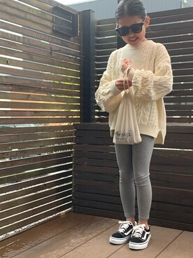 「Aesop」｜Rihoさん（キッズ・125cm）の春コーディネート