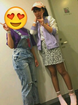 「網タイツ」｜「アイテム（ブルゾン）」を使った、眞紘さん（レディース・169cm）の冬コーディネート