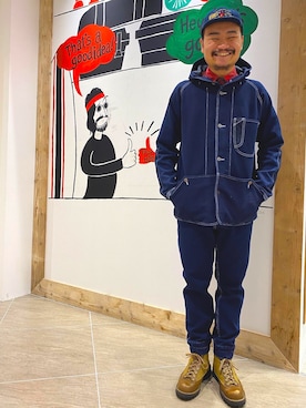 「goslowcaravan」｜「アイテム（ジャケット/アウター）」を使った、vanvanmoritaさん（メンズ・177cm）の冬コーディネート