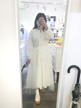「日常」｜「アイテム（ワンピース/ドレス）」を使った、meowwaziさん（レディース・158cm）の春コーディネート