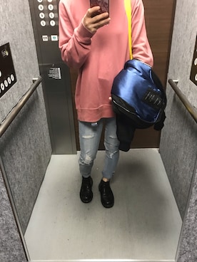 「Dr. Martens（ドクターマーチン）のDr.Martens (ドクターマーチン)/1461 3EYE GIBSON SHOES（その他シューズ）」を使った、ババアさん（レディース・163cm）の春コーディネート