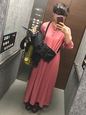 「Dr. Martens（ドクターマーチン）のDr.Martens (ドクターマーチン)/1460Z 8ホールブーツ（ブーツ）」を使った、ババアさん（レディース・163cm）の春コーディネート