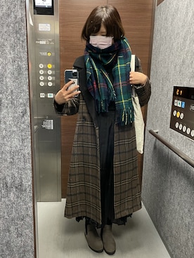 「LA BELLE ETUDE（ラベルエチュード）のアイテム（その他アウター）」を使った、ババアさん（レディース・163cm）の冬コーディネート