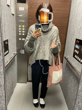 「LA BELLE ETUDE（ラベルエチュード）のアイテム（ニット/セーター）」を使った、ババアさん（レディース・163cm）の春コーディネート