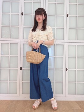 マジェスティックレゴン越谷レイクタウン店スタッフさん(レディース・160cm)の夏コーディネート