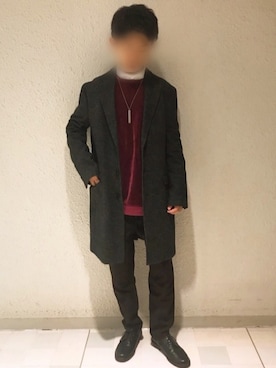 「RAGEBLUE（レイジブルー）のアイテム（モカシン/デッキシューズ）」を使った、ゆーやさん（メンズ・165cm）の冬コーディネート