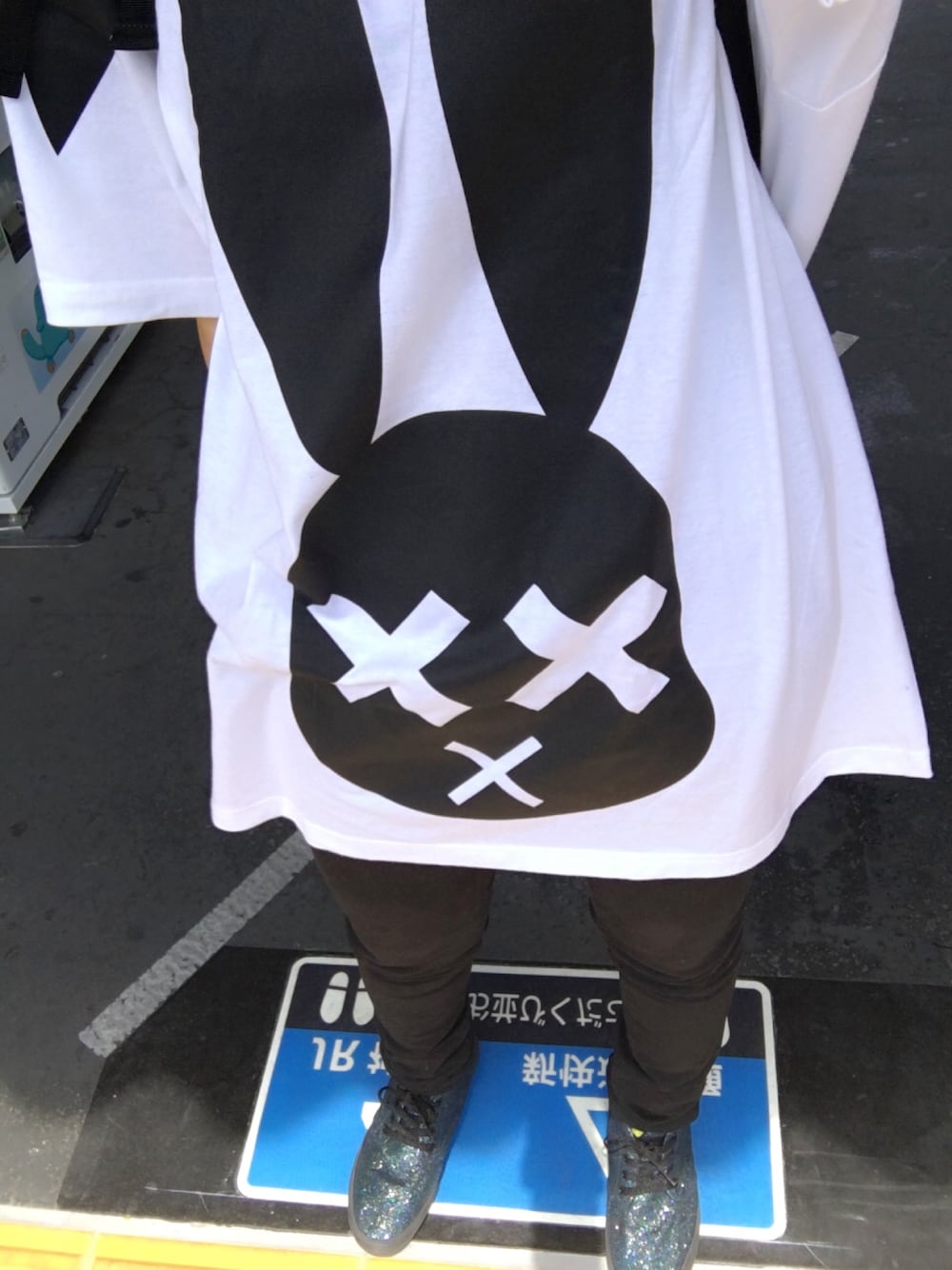 「FAR★STAR、farstar、うさぎ」｜「FAR★STARのアイテム（Tシャツ/カットソー、ホワイト系）」を使った、６９さん（レディース・162cm）の夏コーディネートの1枚目の写真