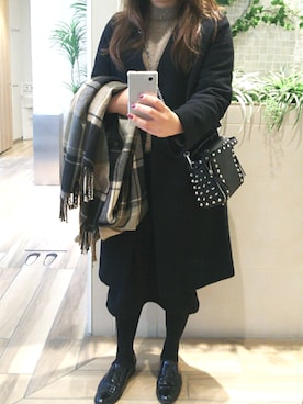 「オックスフォードシューズ」｜「アイテム（ノーカラージャケット）」を使った、mameさん（レディース・152cm）の秋コーディネート