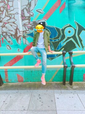 「STUDIOUS（ステュディオス）のアイテム（MA-1）」を使った、りっつんさん（メンズ・174cm）の秋コーディネート