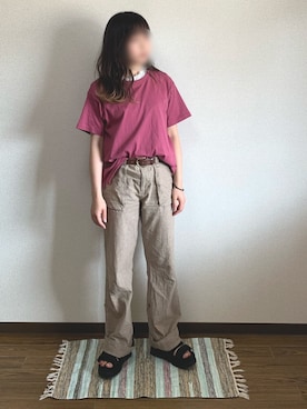「used mix」｜「アイテム（サンダル）」を使った、おふくちゃんさん（レディース・157cm）の夏コーディネート