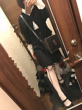 「Yohji Yamamoto（ヨウジヤマモト）のアイテム（カーディガン/ボレロ）」を使った、鮭虎みる子さん（レディース・158cm）の春コーディネート