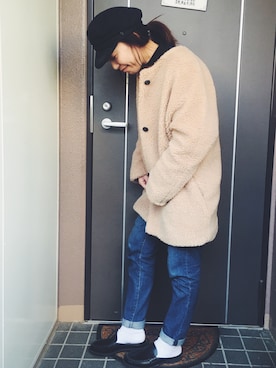 「LE JUN（ルジュン）のアイテム（帽子）」を使った、ayanoさん（レディース・153cm）の冬コーディネート