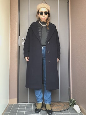 VICTORIAN LAMBS WOOL シャルム オーバーサイズコート_#を使った人気