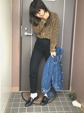 ayanoさんの「【SOMETHING for ADAM ET ROPE'】FRENCH NOUVEAU - DENIM JACKET -」を使ったコーディネート