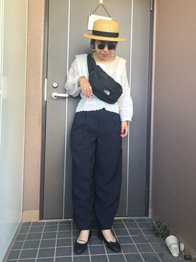 「SALON adam et rope'（サロン アダム エ ロペ）のアイテム（ハット）」を使った、ayanoさん（レディース・153cm）の春コーディネート