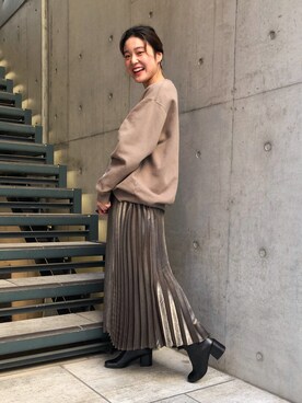 「シャイニー」｜yamashita  aiさん（レディース・157cm）の冬コーディネート