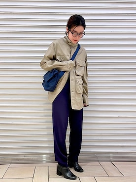 「Engineered Garments（エンジニアードガーメンツ）のアイテム（ジャケット/アウター）」を使った、yamashita  aiさん（レディース・158cm）の春コーディネート
