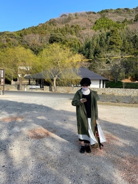 「coca（coca）（コカ）のアイテム（シャツワンピース）」を使った、snさん（レディース・146cm）の春コーディネート